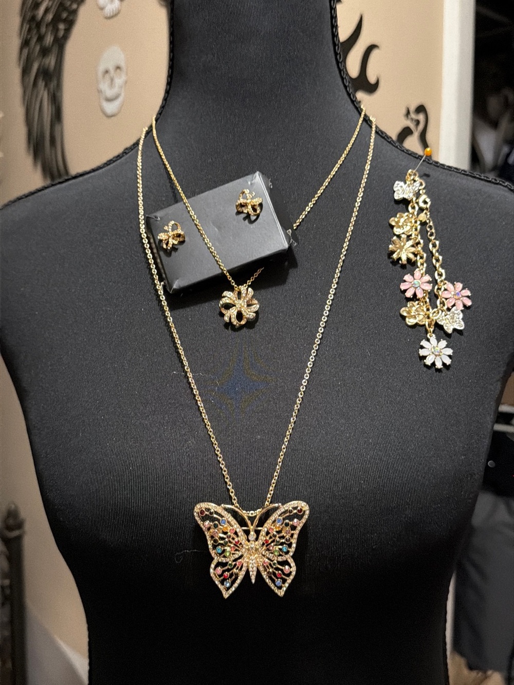 JEWELRY BUNDLE #23 gold tone butterfly